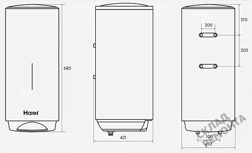Фото Водонагреватель накопительный Haier ES50V-VH3, 50 л – купить в Иркутске: цена, описание, фото. Интернет-магазин 5