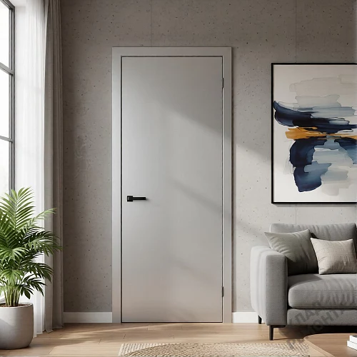 Фото Дверь FlyDoors Аура Ф FN31 (АБС-кромка черн. х 4 ст.) эмалит серебристый, эмалит, без стекла – купить в Иркутске: цена, описание, фото. Интернет-магазин. 2