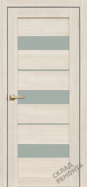 Фото Дверь FlyDoors Ла Стелла 200 ясень снежный, экошпон, матовое стекло – купить в Иркутске: цена, описание, фото. Интернет-магазин. 1
