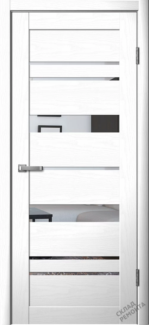 Фото Дверь FlyDoors Ла Стелла 283 макиато, экошпон, зеркало – купить в Иркутске: цена, описание, фото. Интернет-магазин. 2