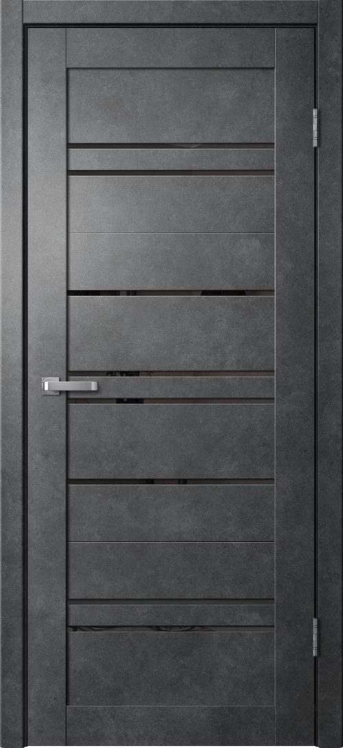Фото Дверь FlyDoors Барн B02 бетон темный, ПВХ, черное стекло – купить в Иркутске: цена, описание, фото. Интернет-магазин. 2
