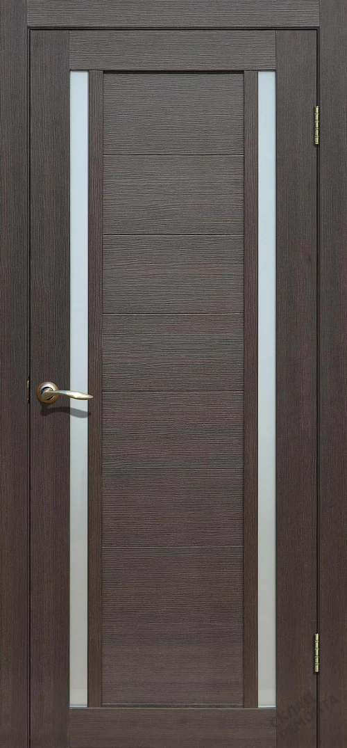 Фото Дверь FlyDoors Ла Стелла 203 дуб мокко, экошпон, матовое стекло – купить в Иркутске: цена, описание, фото. Интернет-магазин. 1