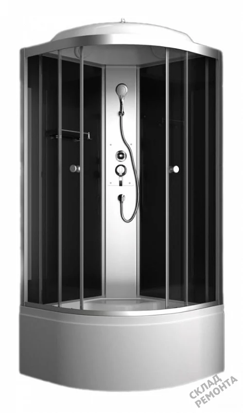 Фото Душевая кабина ODA 8401 black высокий поддон угловая 80*80 купить в Иркутске: цена, описание, фото. Интернет-магазин 2