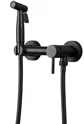 Смеситель с гигиеническим душем Frap F7503-6 однорычажный черный