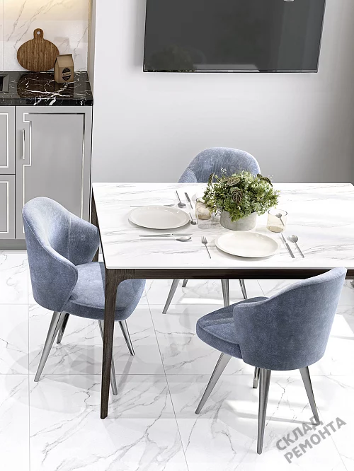 Фото Керамогранит лаппатированный Alma Ceramica Невада GFU6060NVD07L белый 600*600*9 – купить в Иркутске: цена, описание, фото. Интернет-магазин 1