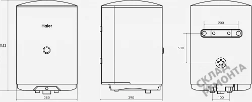 Фото Водонагреватель накопительный Haier ES100V-C1, 100 л – купить в Иркутске: цена, описание, фото. Интернет-магазин 5