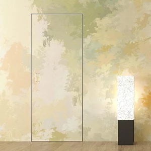Скрытая дверь AxelDoors Invisible Reverse 2300 обр.откр(алюм.кр хром с 4х), под покраску, без стекла