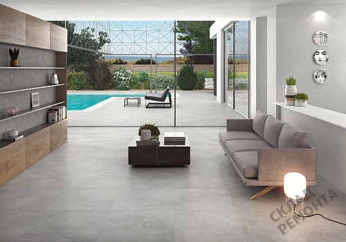 Фото Керамогранит матовый Steppe Ceramics Concrete Grey серый 600*600*9 – купить в Иркутске: цена, описание, фото. Интернет-магазин 2