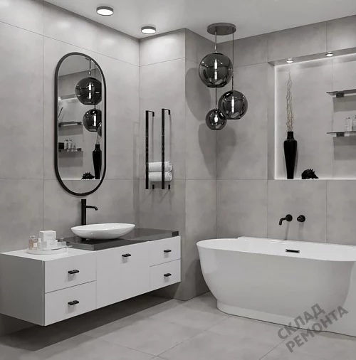 Фото Керамогранит матовый Steppe Ceramics Silent Grey серый 600*600*9,5 – купить в Иркутске: цена, описание, фото. Интернет-магазин 3
