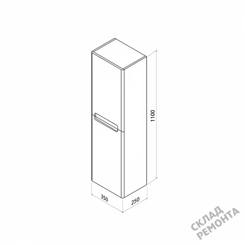 Фото Пенал подвесной Iddis Эдифис EDI35W0i97, белый купить в Иркутске: цена, описание, фото. Интернет-магазин 6