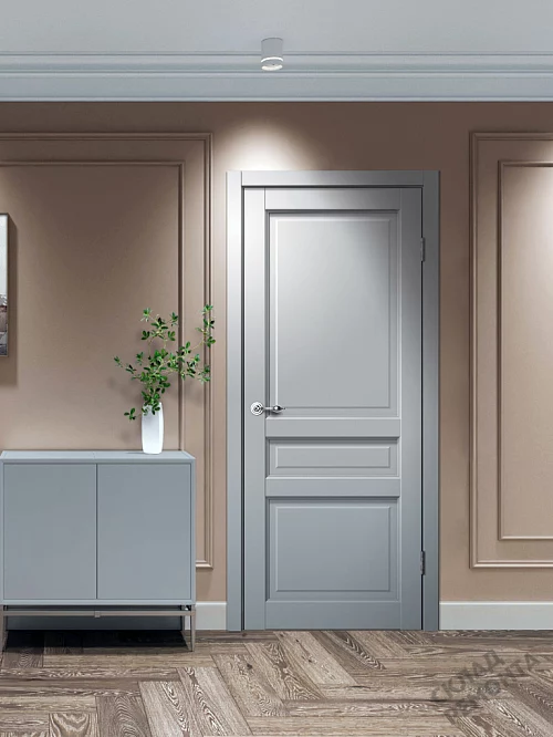 Фото Дверь FlyDoors Классик С03 серый, эмалит, без стекла – купить в Иркутске: цена, описание, фото. Интернет-магазин. 1