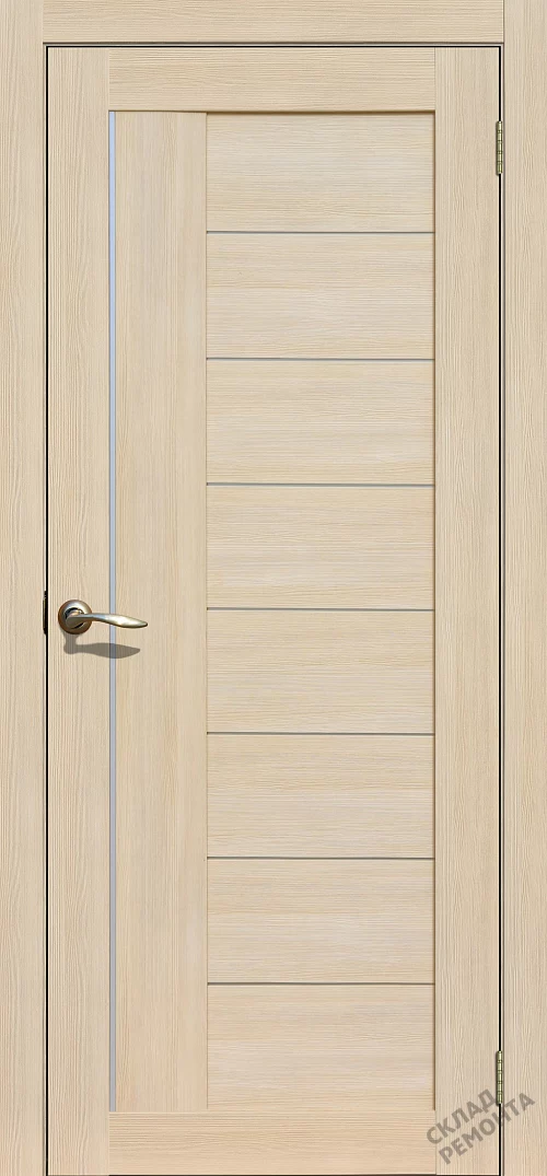 Фото Дверь FlyDoors Ла Стелла 201 ясень латте, экошпон, матовое стекло – купить в Иркутске: цена, описание, фото. Интернет-магазин. 1