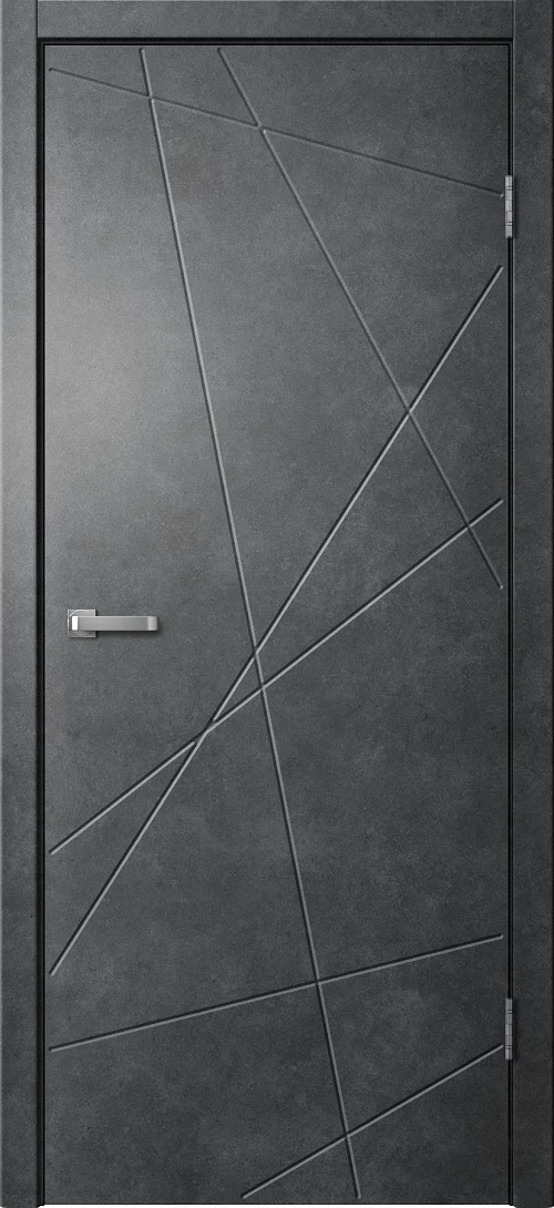 Фото Дверь FlyDoors Лайн LN01 бетон темный, ПВХ, без стекла – купить в Иркутске: цена, описание, фото. Интернет-магазин. 2