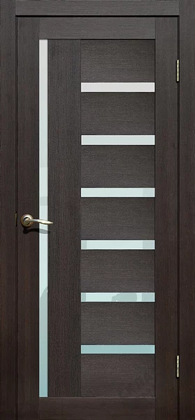 Фото Дверь FlyDoors Ла Стелла 217 дуб мокко, экошпон, матовое стекло – купить в Иркутске: цена, описание, фото. Интернет-магазин. 1