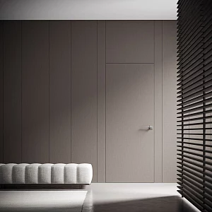 Скрытая дверь AxelDoors Invisible 2300 прям.откр.(алюм.кр.хром с 4х), под покраску, без стекла
