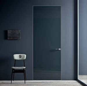 Скрытая дверь AxelDoors Invisible 2100 прям.откр.(алюм.кр.хром с 4х), под покраску, без стекла