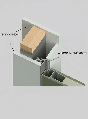 Дверной короб VellDoris Инвизибл Анод 7104 (с петлями) с уплотнителем серый