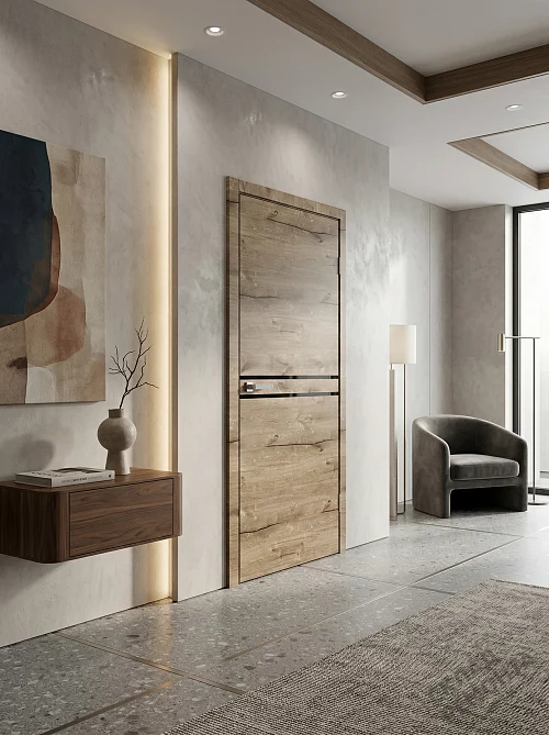 Фото Дверь FlyDoors Лофт LF03 (кромка с 4-х сторон) дуб пацифика, ПВХ, АБС-пластик – купить в Иркутске: цена, описание, фото. Интернет-магазин. 1