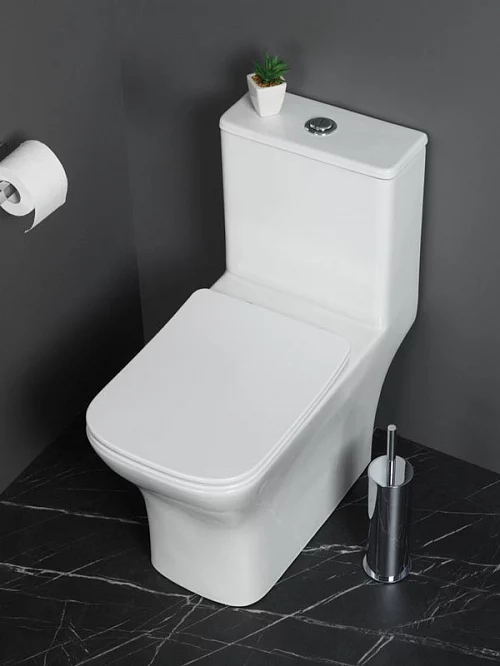 Фото Унитаз моноблок BelBagno Neon BB8617CPR-MN/SC безободковый купить в Иркутске: цена, описание, фото. Интернет-магазин 1