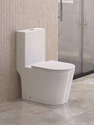 Унитаз моноблок BelBagno Tre-Top BB673CP-MN-TOR/SC безободковый