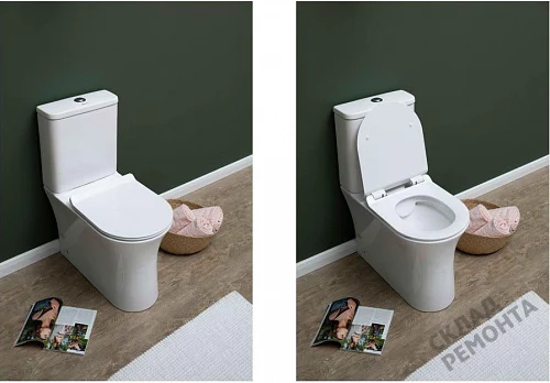 Фото Унитаз напольный Aquanet Roll-C 210764 безободковый купить в Иркутске: цена, описание, фото. Интернет-магазин 2