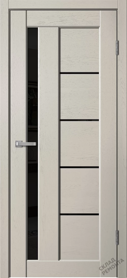Фото Дверь FlyDoors Статус ST03 капучино софт, ПВХ, черное стекло – купить в Иркутске: цена, описание, фото. Интернет-магазин. 1