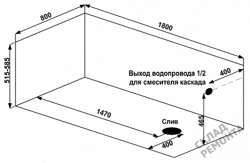 Фото Ванна акриловая Bas Титан-PRO 180*80  купить в Иркутске: цена, описание, фото. Интернет-магазин 7