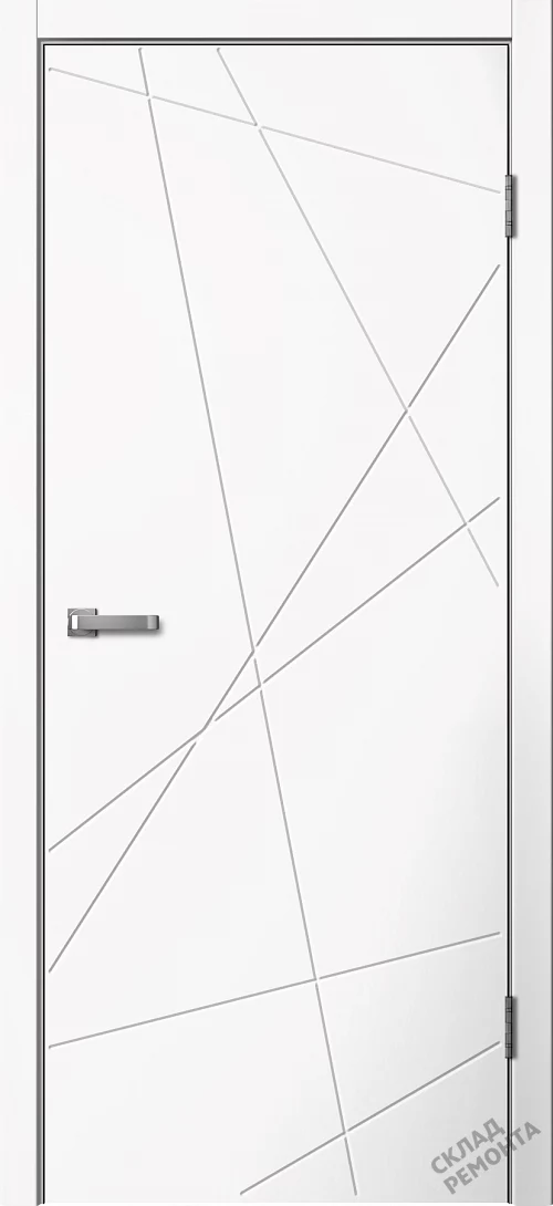 Фото Дверь FlyDoors Лайн LN01 белый, ПВХ, без стекла – купить в Иркутске: цена, описание, фото. Интернет-магазин. 1