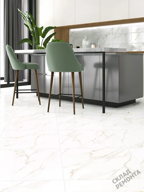 Фото Керамогранит лаппатированный Alma Ceramica Невада GFU04NVD00L белый 600*600*9 – купить в Иркутске: цена, описание, фото. Интернет-магазин 1
