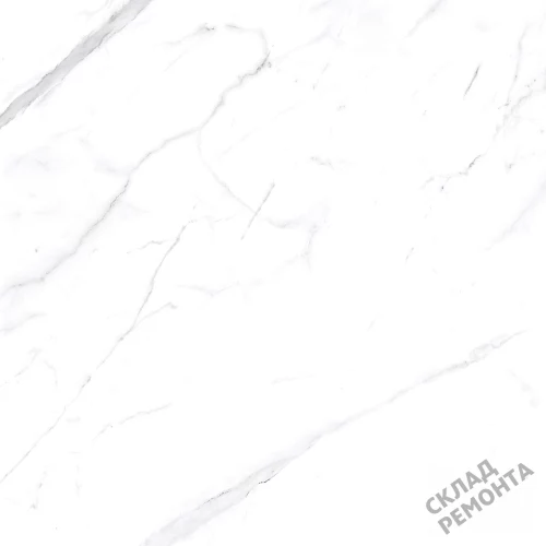 Фото Керамогранит матовый Steppe Ceramics Statuario White белый 600*600*9,5 – купить в Иркутске: цена, описание, фото. Интернет-магазин 1