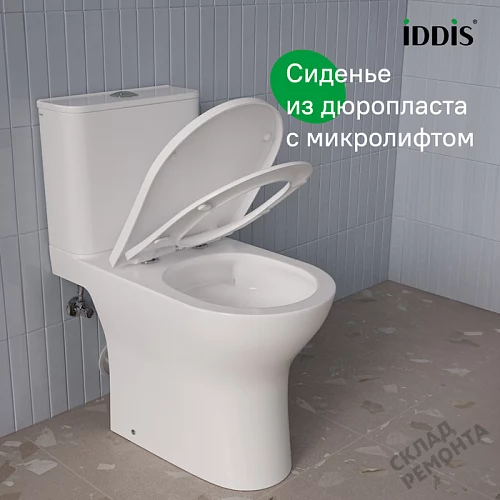 Фото Унитаз компакт напольный Iddis Зодиак Икс ZODRDSEi24 безободковый купить в Иркутске: цена, описание, фото. Интернет-магазин 10