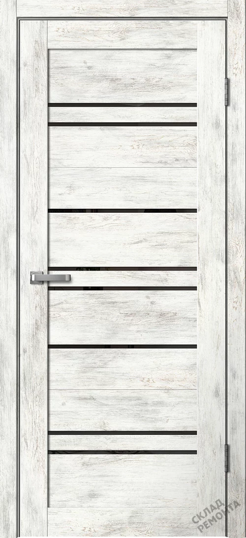 Фото Дверь FlyDoors Барн B02 ель альпийская, ПВХ, черное стекло – купить в Иркутске: цена, описание, фото. Интернет-магазин. 1