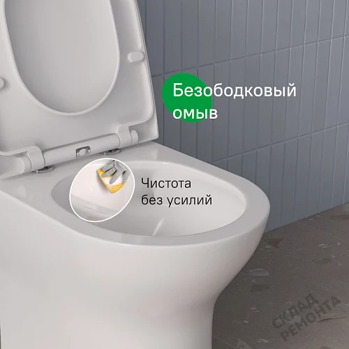 Фото Унитаз компакт напольный Iddis Зодиак Икс ZODRDSEi24 безободковый купить в Иркутске: цена, описание, фото. Интернет-магазин 4