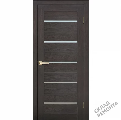 Фото Дверь FlyDoors Лайт Дорс L26 венге 3Д, микрофлекс, матовое стекло – купить в Иркутске: цена, описание, фото. Интернет-магазин. 1
