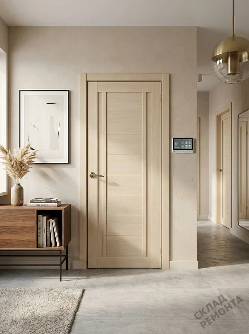 Фото Дверь FlyDoors Ла Стелла 204 ясень латте, экошпон, без стекла – купить в Иркутске: цена, описание, фото. Интернет-магазин. 1