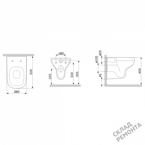 Фото Унитаз подвесной Am.Pm Spirit V2.0 C701700WH безободковый купить в Иркутске: цена, описание, фото. Интернет-магазин 3