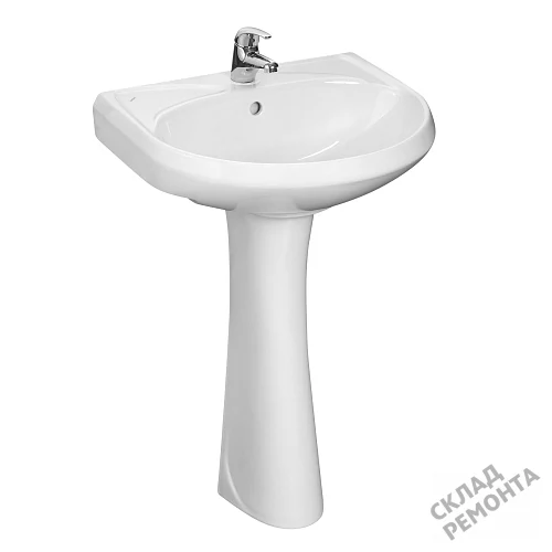 Фото Раковина на пьедестал Santeri Версия, 56 см купить в Иркутске: цена, описание, фото. Интернет-магазин 3