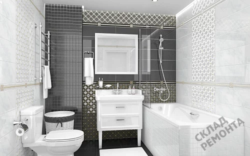 Фото Бордюр Laparet Royal AD\B484\60045 черный 63*600 – купить в Иркутске: цена, описание, фото. Интернет-магазин 2