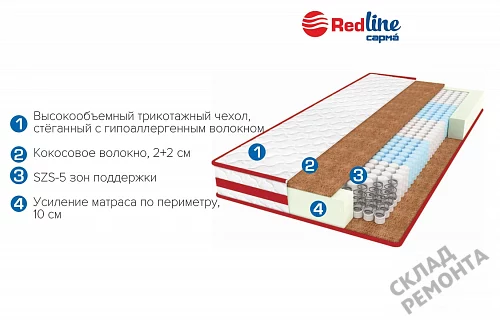 Фото Матрас с независимым пружинным блоком Сарма Рэд 6 – купить в Иркутске: цена, описание, фото. Интернет-магазин 2