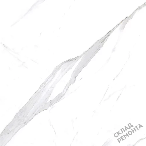 Фото Керамогранит матовый Steppe Ceramics Statuario White белый 600*600*9,5 – купить в Иркутске: цена, описание, фото. Интернет-магазин 3