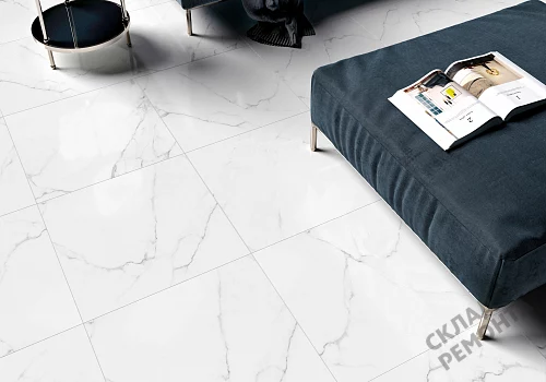 Фото Керамогранит матовый Alma Ceramica Каррара GFU04CRR00R светло-серый 600*600*9 – купить в Иркутске: цена, описание, фото. Интернет-магазин 3