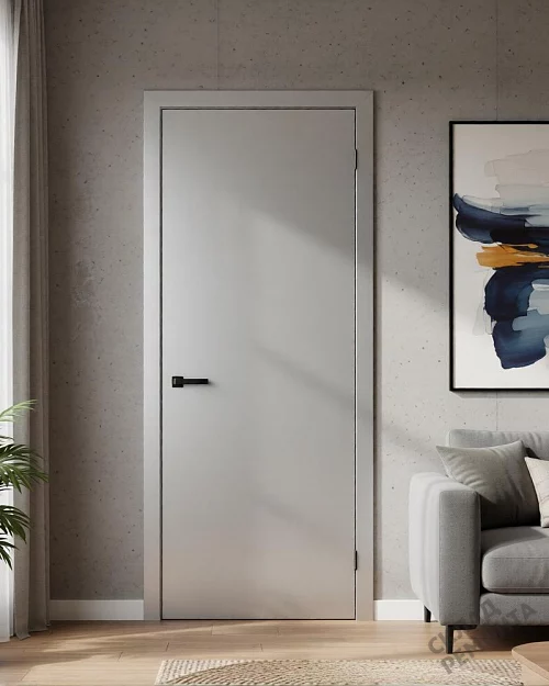 Фото Дверь FlyDoors Аура Ф FN31 (АБС-кромка черн. х 4 ст.) эмалит серебристый, эмалит, без стекла – купить в Иркутске: цена, описание, фото. Интернет-магазин. 1