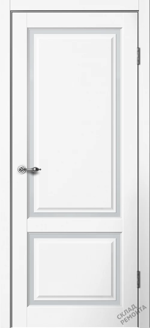 Фото Дверь FlyDoors Эстетик Е02 белый, эмалит, мателюкс – купить в Иркутске: цена, описание, фото. Интернет-магазин. 1