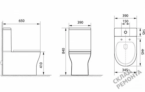 Фото Унитаз напольный Aquanet Roll-C 210764 безободковый купить в Иркутске: цена, описание, фото. Интернет-магазин 5