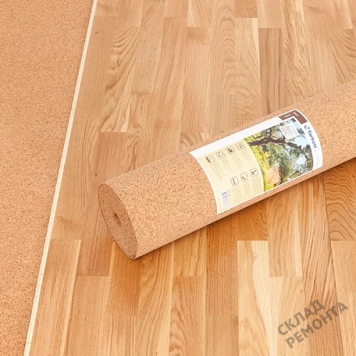 Фото Подложка рулонная Amorim пробковая, GO4CORK NATURE 2-5 мм под ламинат и паркет бежевая – купить в Иркутске: цена, описание, фото. Интернет-магазин 6