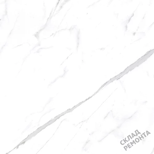Фото Керамогранит матовый Steppe Ceramics Statuario White белый 600*600*9,5 – купить в Иркутске: цена, описание, фото. Интернет-магазин 2