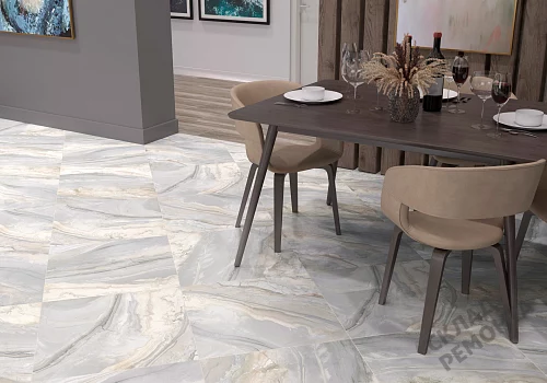 Фото Керамогранит лаппатированный Alma Ceramica Мэджик GFU04MGC64L серый 600*600*9 – купить в Иркутске: цена, описание, фото. Интернет-магазин 2