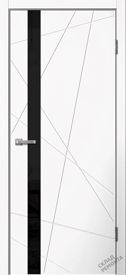 Фото Дверь FlyDoors Лайн LN02 белый, ПВХ, черное стекло – купить в Иркутске: цена, описание, фото. Интернет-магазин. 3