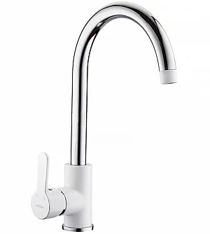 Смеситель для кухни Ledeme H03 L4003W однорычажный белый