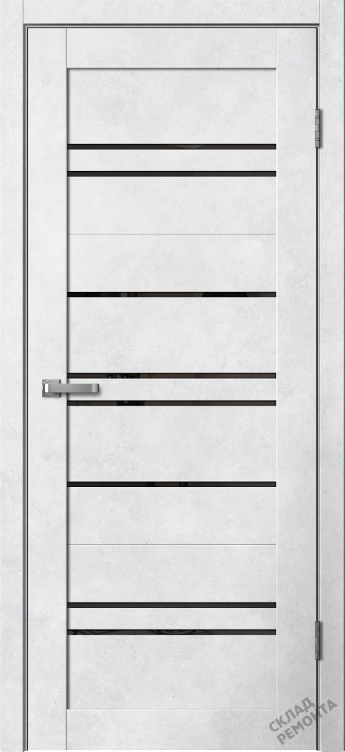 Фото Дверь FlyDoors Барн B02 бетон светлый, ПВХ, черное стекло – купить в Иркутске: цена, описание, фото. Интернет-магазин. 2